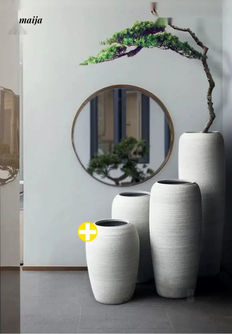 JOTO Handmade Rough Pottery Vase Japanese Flower Ware from JOTO