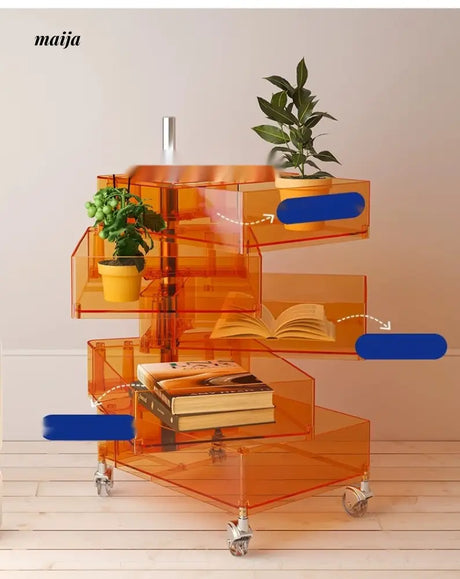 LOWERLEFT Rotating Acrylic Bedside Table from Lower Left