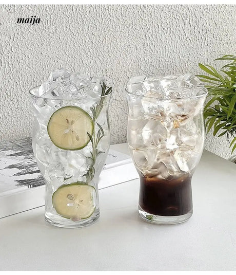 BANKE Large Capacity Transparent Glass Ice Coffee Cup from BANKE