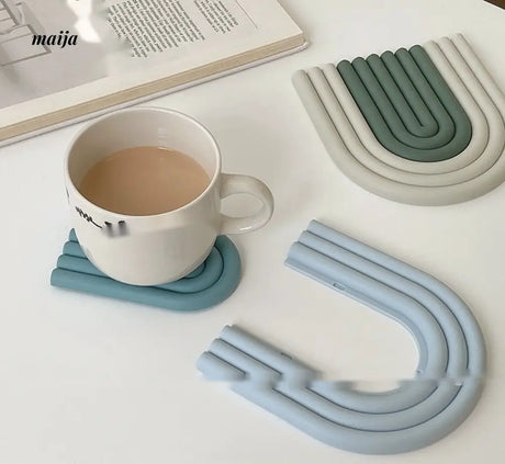 MELONGIRL INS Wind Nordic Rainbow Silicon Pad from MELONGIRL