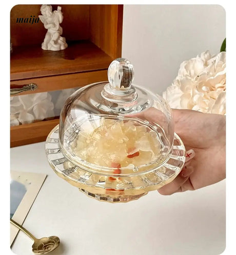 BANKE Transparent Bird's Nest Glass Bowl with Lid from BANKE