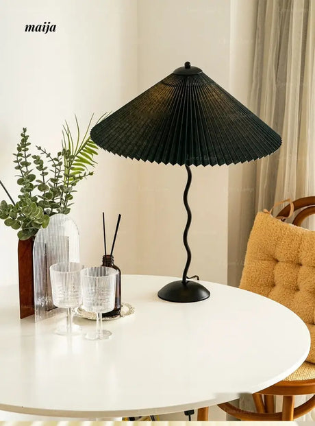 LYNN Korean Pleated Umbrella Table Lamp from Lynn's Lamp