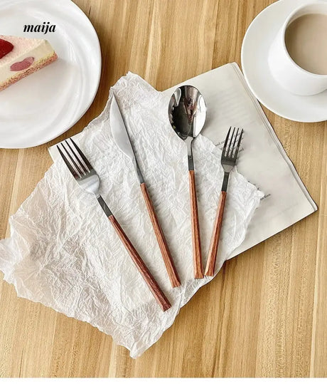 BANKE Stainless Steel Coffee Dessert Spoon Fork Set from BANKE