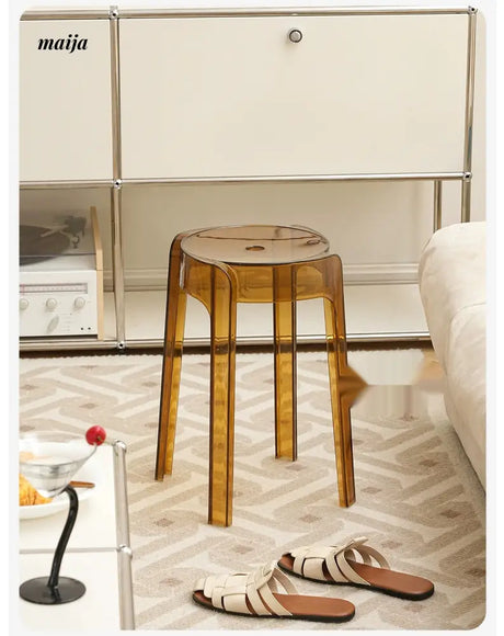 LOWERLEFT Transparent Low Plastic Stool from Lower Left