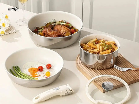 CAROTE Removable Handle Stainless Steel Kitchen Set from CAROTE