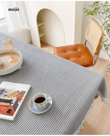 MAN YUE HOME Japanese Rectangular Cotton Coffee Tablecloth from MAN YUE HOME