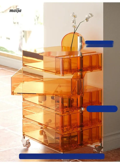 LOWERLEFT Rotating Acrylic Bedside Table from Lower Left