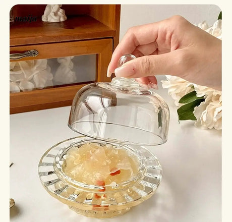 BANKE Transparent Bird's Nest Glass Bowl with Lid from BANKE