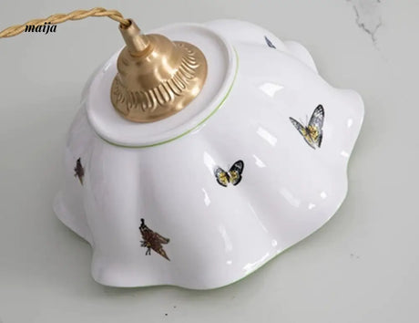 NANCY Brass Butterfly Chandelier French Cream Style from NANCY