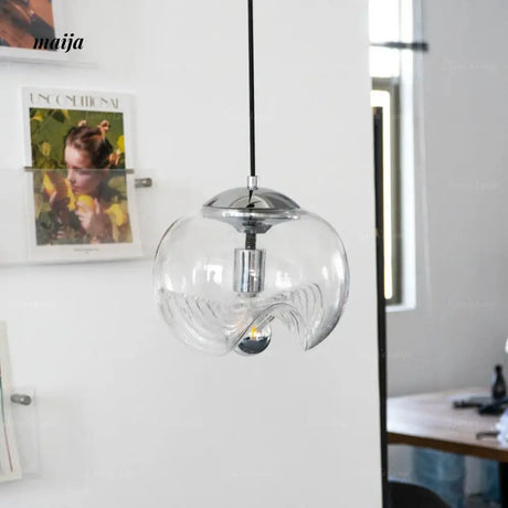 LYNN Bauhaus Space Age Glass Chandelier from Lynn's Lamp