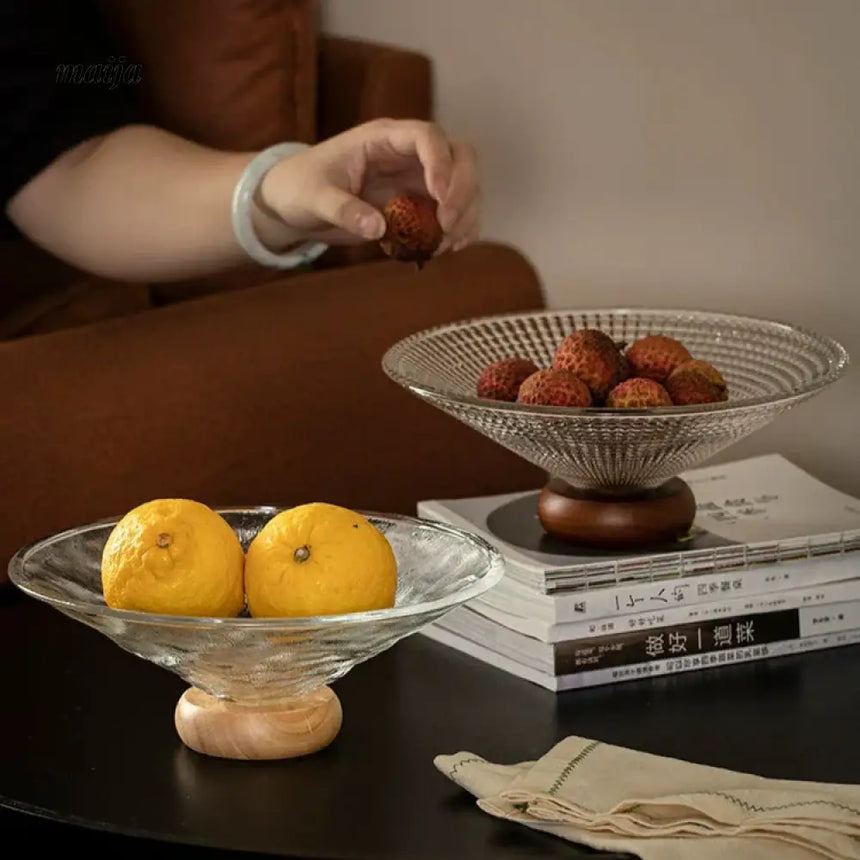 Glass Decorative Fruit Bowl from Zodian
