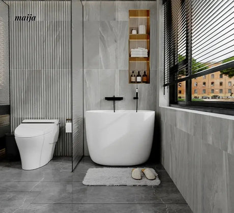 Mini Freestanding Round Acrylic Bathtub from maija