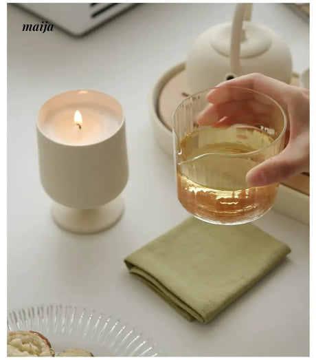 WENSHUO Cream Japanese Ceramic Cup Set from WENSHUO