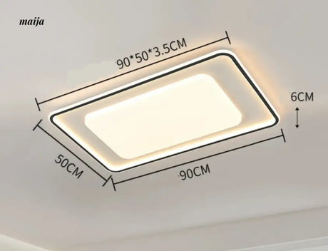 GVG Rectangular with Frame Combined Ceiling Light from Kaiyashi