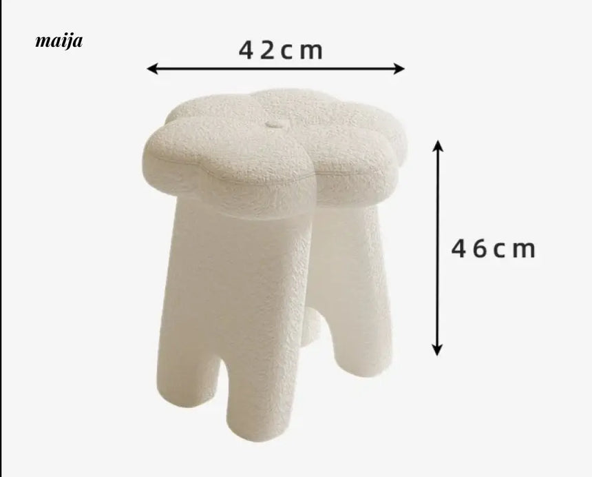White Flower Dressing Stool from Kaiyashi