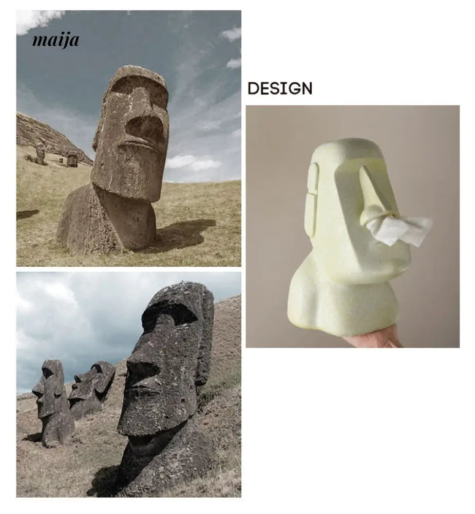 Stone Face Tissue Box from maija