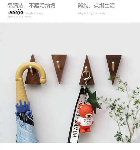 NHSJ Walnut Triangle Wall Hook from NHSJ