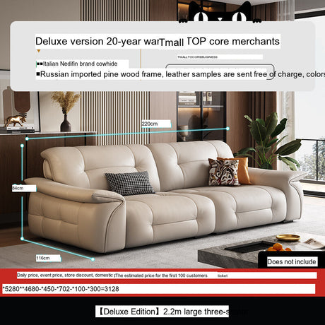 DIPU Nikolaj Cream Cowhide Sofa from DIPU
