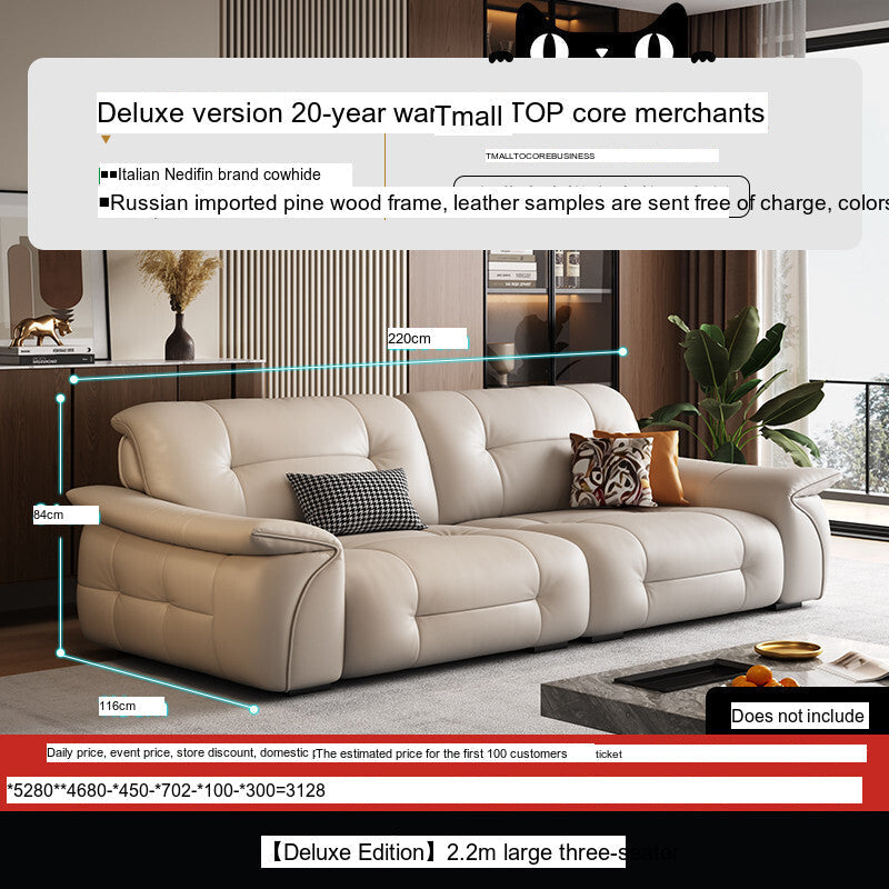 DIPU Nikolaj Cream Cowhide Sofa from DIPU