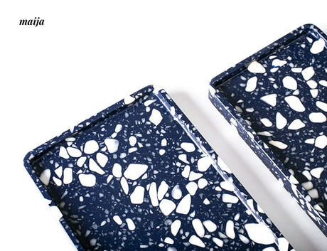 Deep Sea Blue Terrazzo Tray from maija