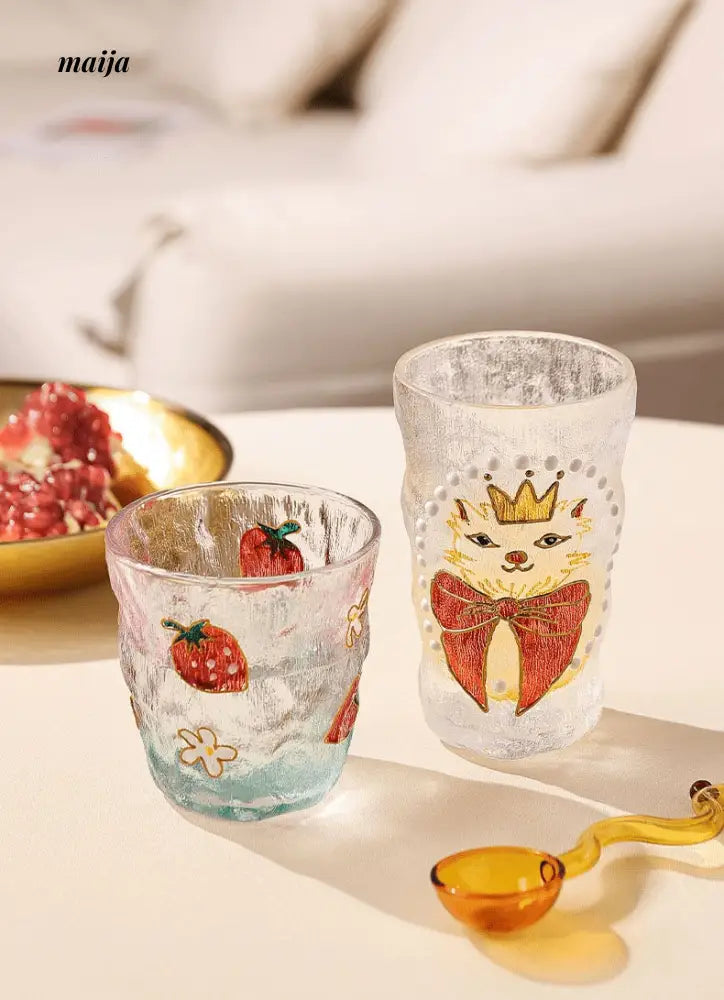 Cat Queen Strawberry Mojito Glass from Shikagawa