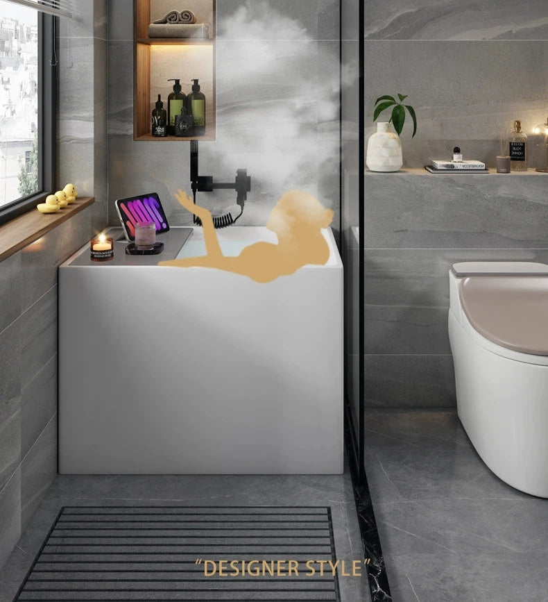 Mini Freestanding Rectangle Acrylic Bathtub from maija