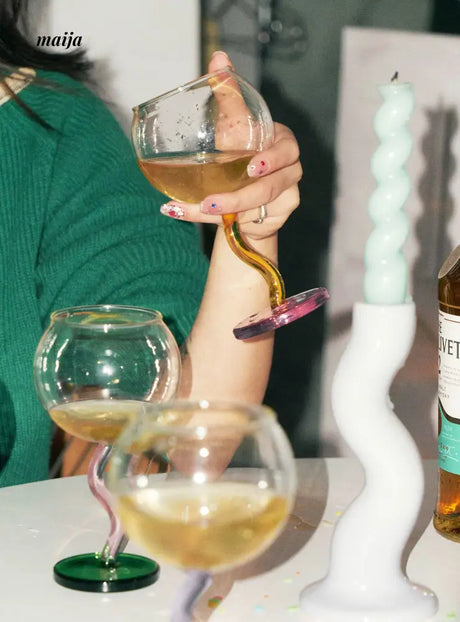 SOREMO Colourful Bubble Wine Glass from maija