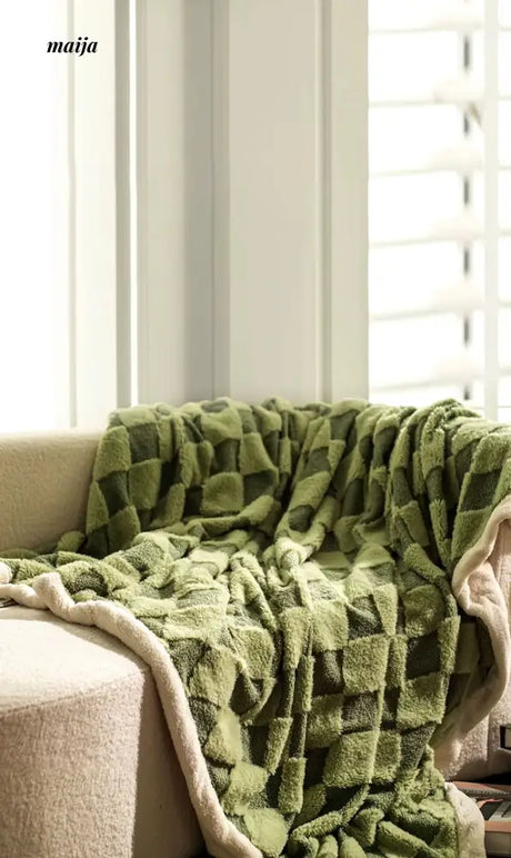 Diamond Pattern Double Layer Blanket from Shui Yang