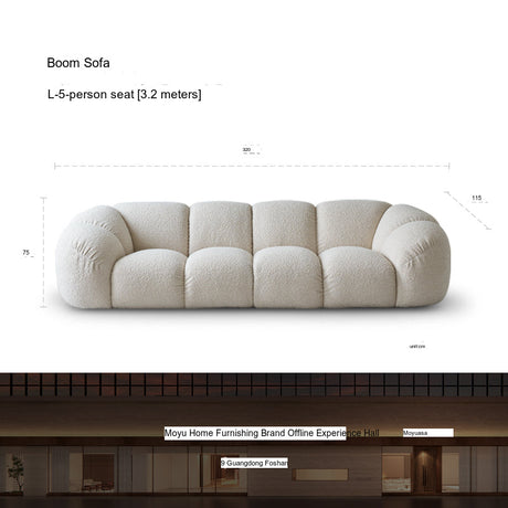 MOYU Isadora Chic Retro Cream Fabric Sofa from MOYU
