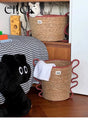 CLICK Handwoven Straw Storage Bucket Toy Basket from HOBBYTREE