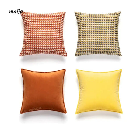 MISTYWOOD Orange Rectangular Sofa Pillow from MISTYWOOD