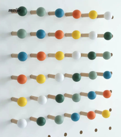 OGI NO RYOHIN Colorful Cave Panel Accessories Wooden Hooks from OGI NO RYOHIN