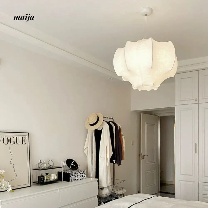 Gracie Cream Silk Ceiling Pendant Light from maija