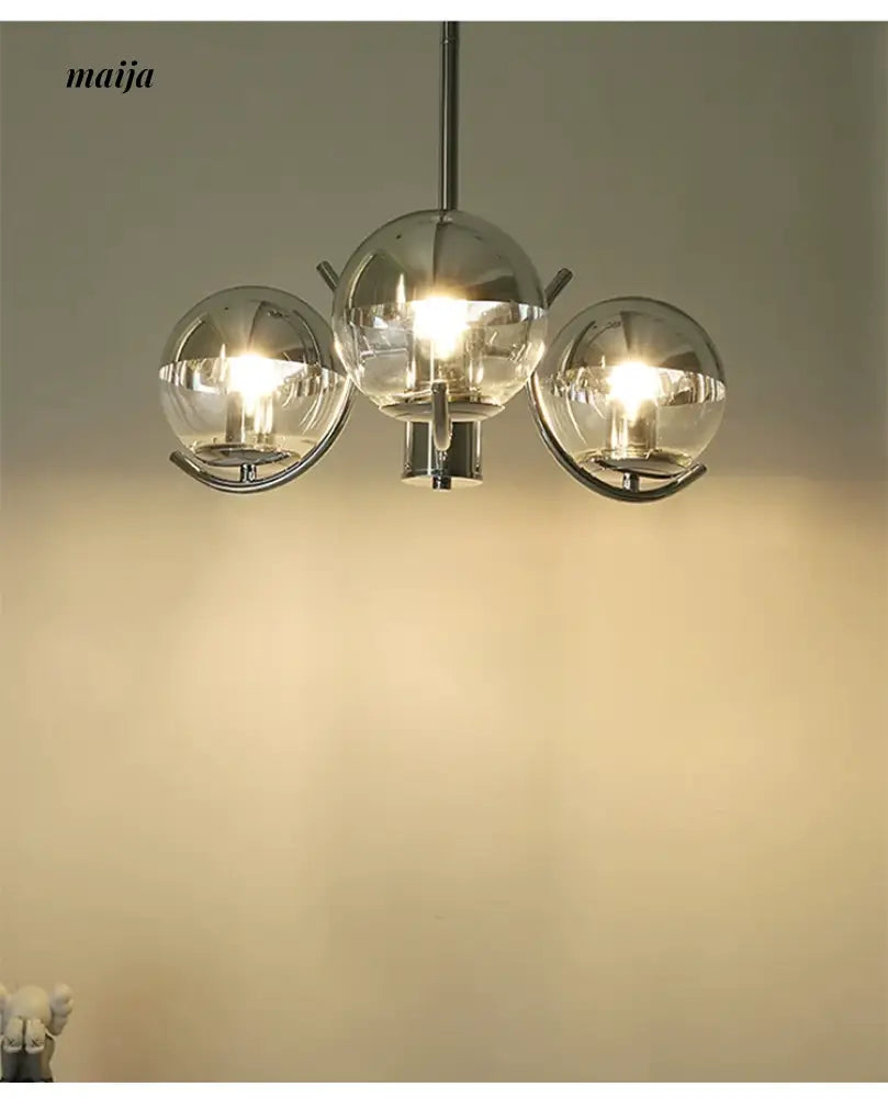 NANCY Bauhaus Chandelier Retro Style Glass Lamp from NANCY