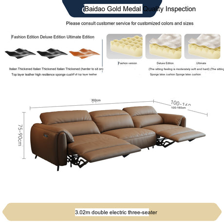 FASATI Leonardo Plush Electric Leather Sofa from FASATI