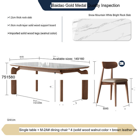 FASATI Leonardo Chic Minimalist Wood Dining Set from FASATI