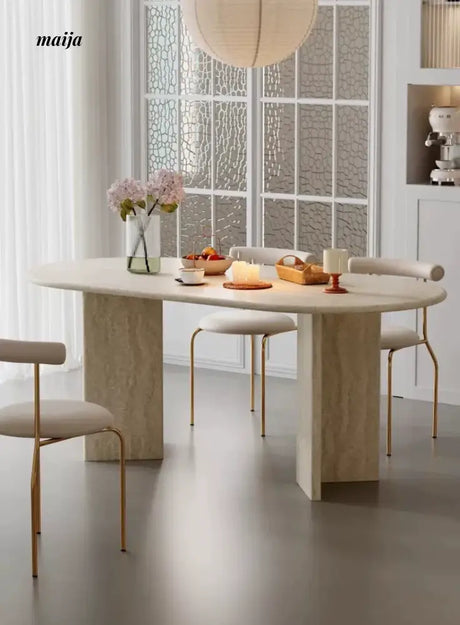 Harmonie Travertine Dining Table from maija