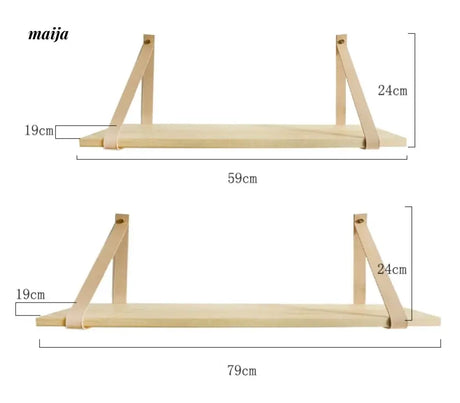 Nordic Style Solid Wood Shelf Wall-Mounted Bookshelf from WULIHOME