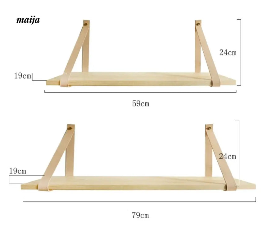 Nordic Style Solid Wood Shelf Wall-Mounted Bookshelf from WULIHOME
