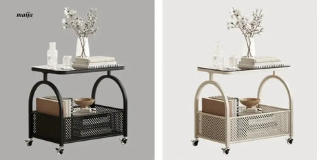 Jodie Cream Bedside Coffee Cart from Kaiyashi