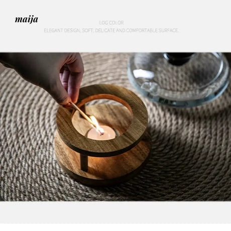 Wooden Candle Heating Stove from Zodian