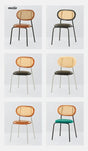 Evie Leather Rattan Dining Chair from Ouqi