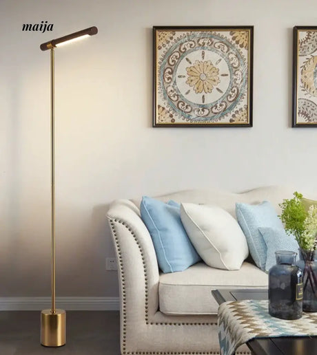 Long Bar Wood Grain Floor Lamp from maija