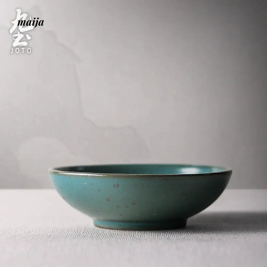 JOTO Eight Year Rough Ceramic Fruit Plate Handmade Retro Dish from MOSE