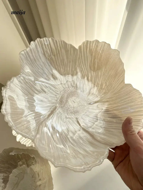 LIVETAI Modern Glossy Petal Crystal Flower Bowl from maija