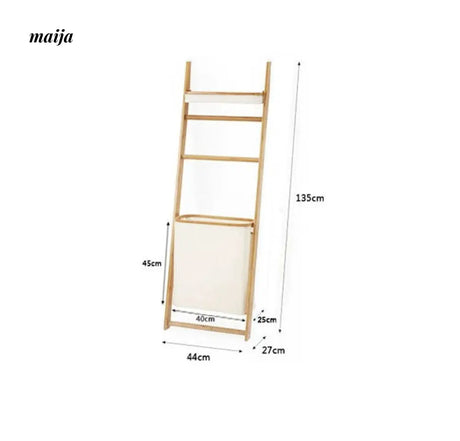 Bamboo Laundry Basket Bathroom Rack from maija