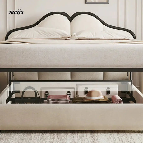 DOSMARS Isla Cream Storage Bed from DOSMARS