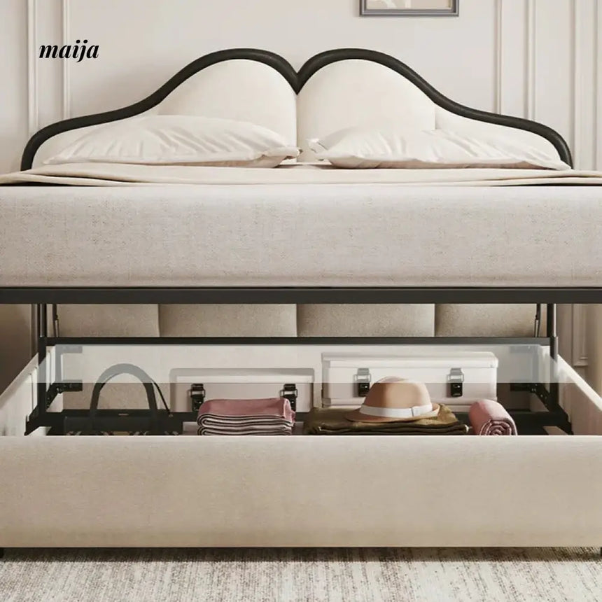 DOSMARS Isla Cream Storage Bed from DOSMARS