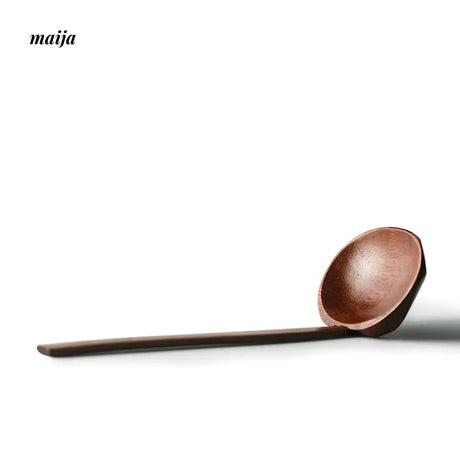 JOTO Wooden Spoon Long Handle Pure Color Tableware from JOTO