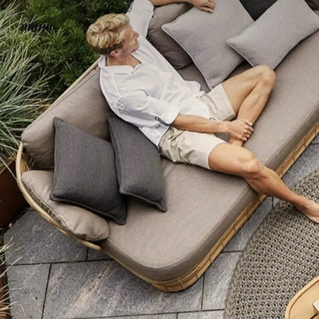 GERMAIN Estelle Rattan Sun Lounger from GERMAIN
